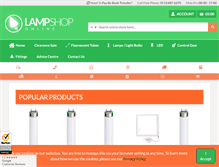Tablet Screenshot of lampshoponline.com